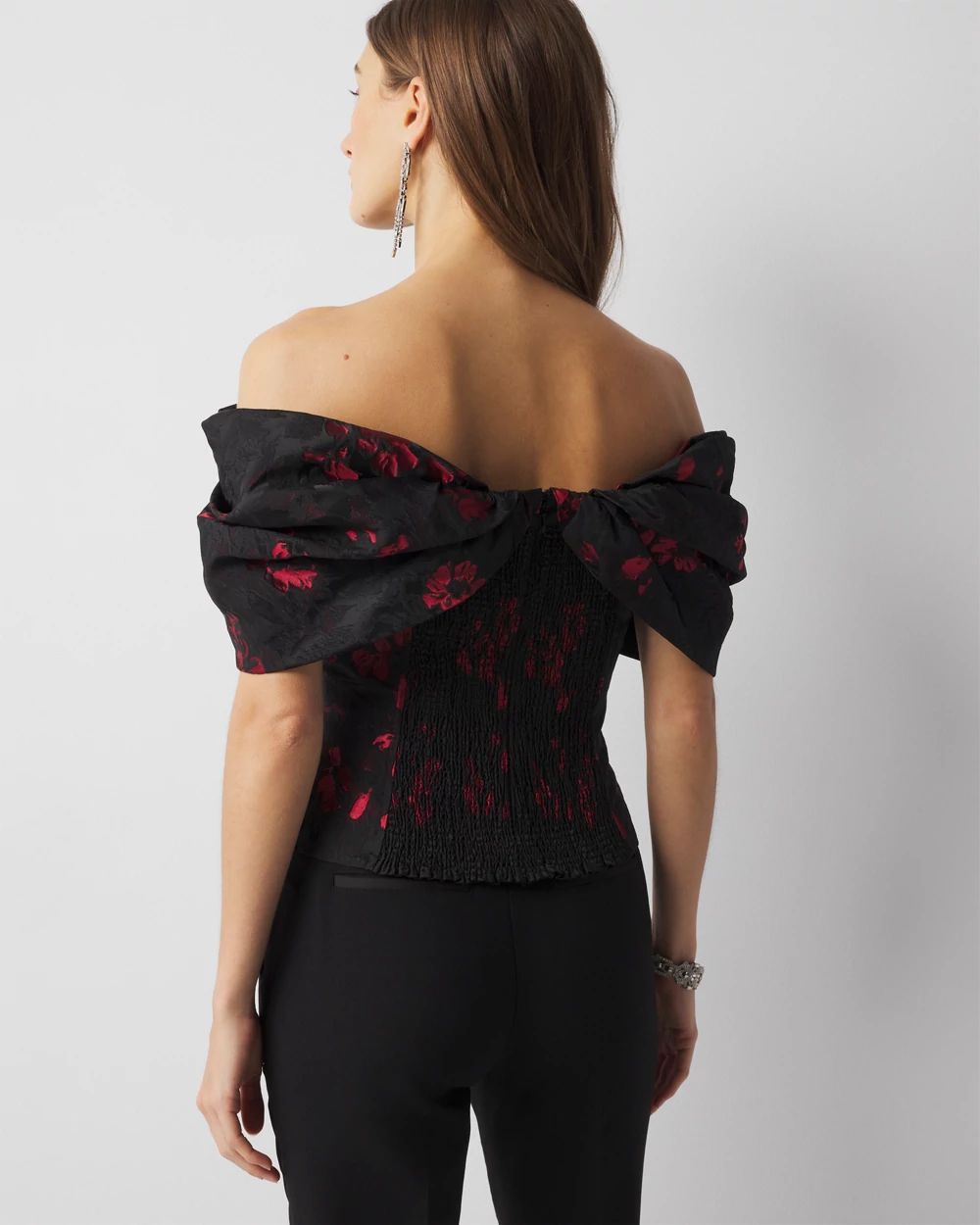 Floral Jacquard Bustier | White House Black Market